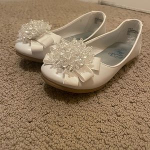 Swea Pea and Lilli Girl’s Flats with Crystal Bead Bow Size 1